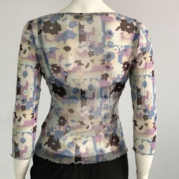 Bundle VTG Bra blue Christian Dior ( C ) + transparent mesh top MEXX - Picture 3 of 10